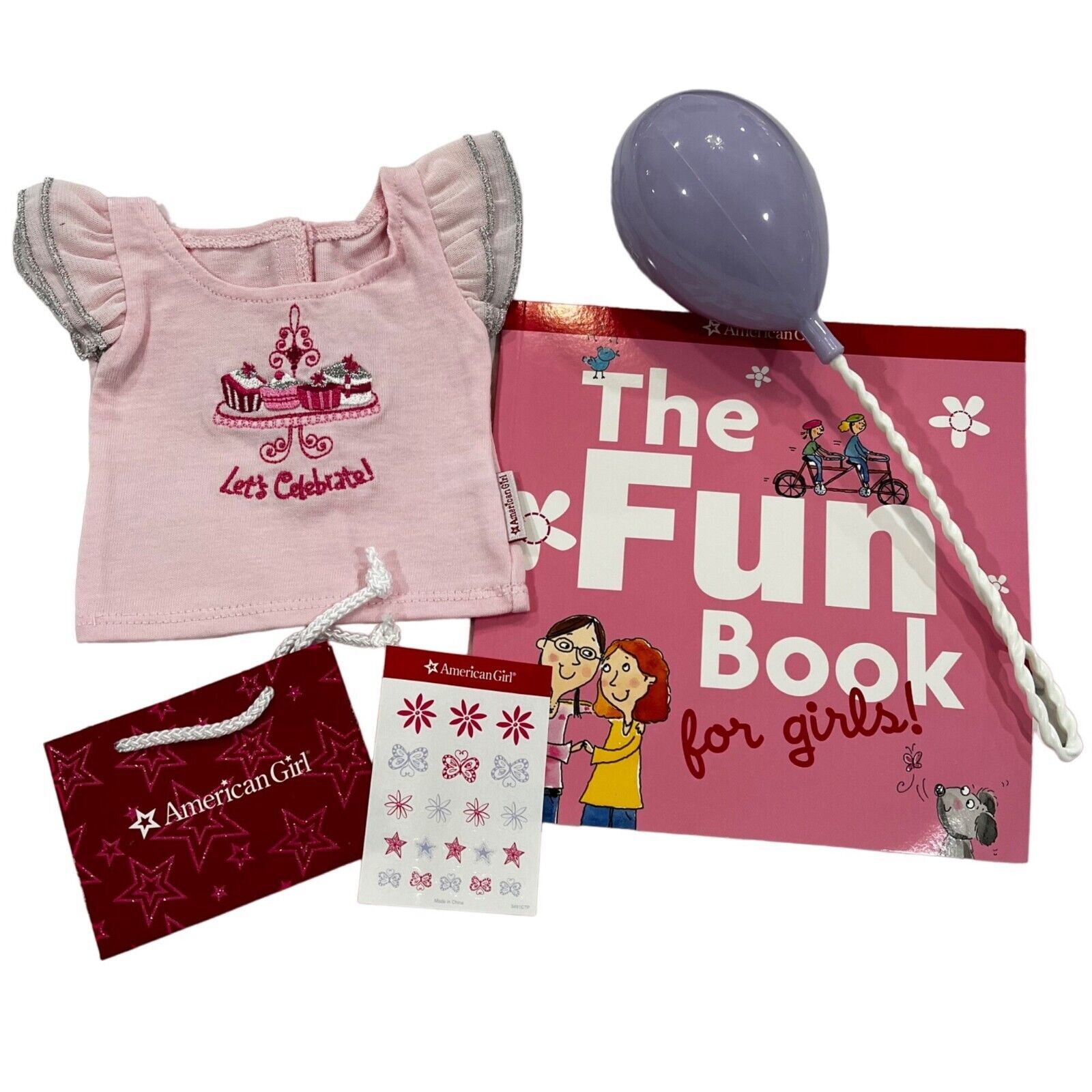 American Girl 18" Doll Clothing Birthday T-Shirt Balloon Activity Pack New - £11.41 GBP