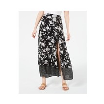 American Rag Junior Womens M Black Floral Side Slit Maxi Skirt NWT CK22 - $559.48 MXN