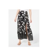 American Rag Junior Womens M Black Floral Side Slit Maxi Skirt NWT CK22 - $40.32 CAD