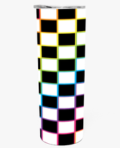 Neon Wavelength - 20oz Tumbler – Retro Checkered Vibe Cup - Free Ship - $36.99