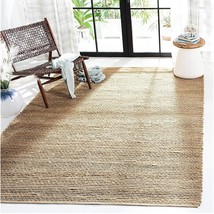 SAFAVIEH Cape Cod Collection 4&#39; x 6&#39; Natural CAP355A Handmade Braided Jute Area  - £70.80 GBP