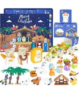 Nativity Advent Calendar 2025 Building Blocks-24 Days of Nativity Scene Set - $28.45