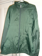 B &amp; C Sirocco Green Wind-breaker Jacket waterproof nylon hooded Size 3XL... - $22.49