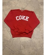 Vintage COKE Coca Cola Embroidered Sweatshirt Medium M 90s Made In USA DARE - $270.79 CAD