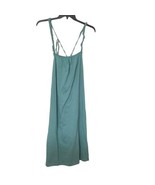 Zara Teal Ruffle Spaghetti Strap Tank Top Dress Size Medium Midi Flowy B... - $28.91 CAD