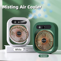 Air Conditioning Fan Desk Misting Fan Air Cooler Cooling USB Rechargeable Humidi - £77.90 GBP