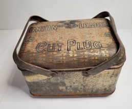 Union Leader Cut Plug Tobacco Tin with Handles VTG - £15.64 GBP