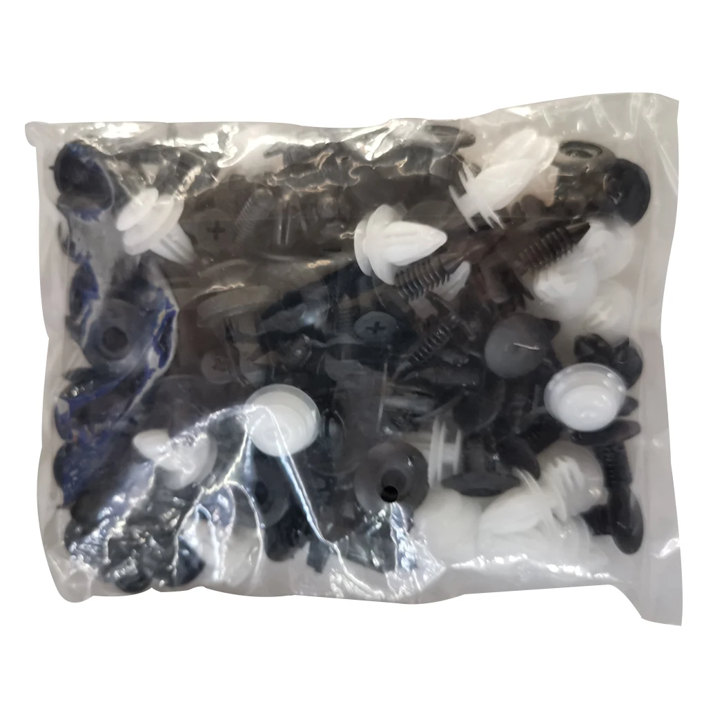 100pcs Auto Fastener Clip Kit Fender Rivet Clips Car Body Push Retainer Pin Ri - £8.24 GBP