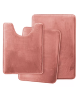 Misty Rose 3PC Bathroom Rug Memory Foam Bath Mat Set  - €63,29 EUR
