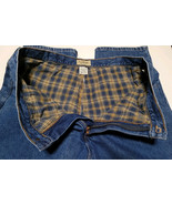 LL Bean Men&#39;s Flannel Lined Jeans 40x30 Denim Blue Relaxed Fit - $402.59 MXN