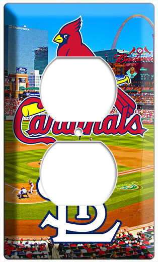 ST LOUIS CARDINALS BASEBALL TEAM DUPLEX OUTLET WALL PLATE COVER ROOM HOME DECOR