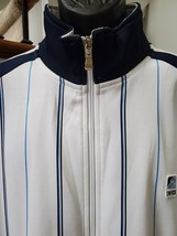 enyce Mens White Striped Polyester Long Sleeve Full Zipper Track Jacket Size 3XL - £39.33 GBP