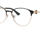 BVLGARI Eyeglasses BV2223B 2033 Pink Gold &amp; Black Frame W/ Clear Demo Lens - $197.99