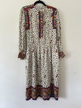 AS IS Anne Crimmins for Umi Silk Dress Size 10 80’s Vintage Geometric - £21.92 GBP