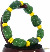 1.1&quot; China Certified Nature Hetian Nephrite Green Jade Ahart Hand Carved Bangle  - £99.68 GBP
