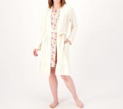 Berkshire Homewear Silky Smooth Wrap Robe with Sleep Dress Custard/Bloom, XS - £23.36 GBP