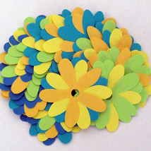 10 Colorful Paper Flowers - £3.98 GBP