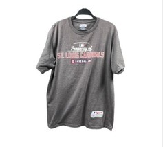 St Louis Cardinals Shirt Men Large Gray Majestic Authentic MLB Baseball ... - $18.50