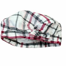 Janie and Jack Parisian Park Plaid Cotton Beret Hat 4T-5T Red/White/Black - $19.20