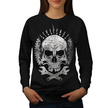 Wellcoda Skull Head Ride Biker Womens Sweatshirt, Motor Casual Pullover Jumper - £23.10 GBP+