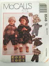McCall&#39;s Cozy Togs Sewing Pattern 8548 Toddlers Jacket Dress Pants Cap Sz 2-3-4 - £3.92 GBP