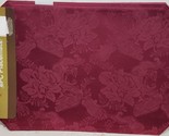 Set of 4 Same Fabric Placemats (12&quot;x18&quot;) DAMASK FLOWERS ON BURGUNDY, Hom... - £14.46 GBP