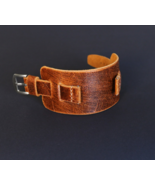 Handmade Leather Cuff Watch Strap, Brown Bund Band 18-24mm, Soft watch b... - $59.00