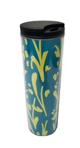 Starbucks 16 oz Yellow Green Abstract Plastic Tumblr With Lid - $9.46