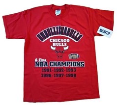 Chicago Bulls T Shirt Unbullievabulls 6 Time Champs CSA Youth 14/16 Vtg NWT NOS - £31.76 GBP
