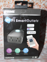 Prime WiFi Smart Outlets 2X Outdoor Remote Control Works w/Google Home &amp;... - £13.44 GBP