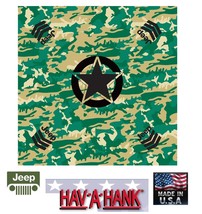 *Usa Made Genuine Jeep Camo Star Camouflage Bandana Head Bandanna Skull Scarf - £9.83 GBP