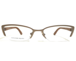 Alexander McQueen Eyeglasses Frames AMQ 4183 WCX Brown Gold Half Rim 53-... - $98.99