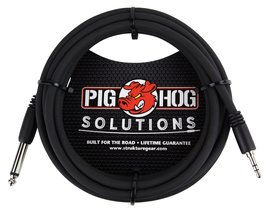 Pig Hog PX-35T4M 3.5mm TRS to 1/4&quot; Mono Instrument Cable, 10 Feet - £12.79 GBP