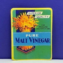 Muters pure malt vinegar label vintage Bedlington ephemera mcm England v... - $9.85