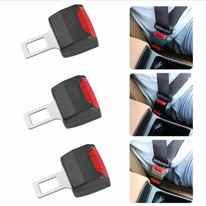 1Pc/2Pcs Car Seat Belt Clip Extender Safety Seatbelt Lock Buckle Plug Thick - £10.97 GBP+