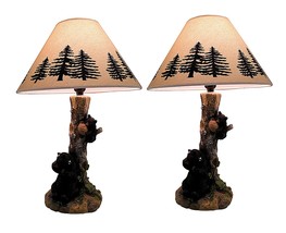 Zeckos Rustic Black Bears in a Honey Tree Table Lamp Set of 2 - $188.09