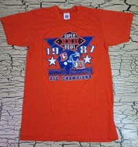 Vtg Logo 7 Denver Broncos Super Bowl XXII Orange T-Shirt 1987 AFC Champions Med - £15.42 GBP