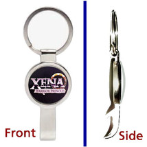 Xena Warrior Princess Pendant or Keychain silver tone secret bottle opener - $12.47