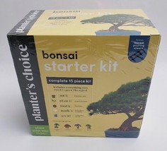 Planter&#39;s Choice Bonsai Starter Kit 15 Piece Pots Seeds Soil Disk Markers NIB - £19.71 GBP