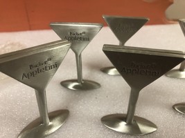 Lot 7 Martini vtg  place card holders DeKuypers Pucker Appletini metal miniature - £17.40 GBP