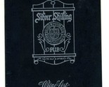 Silver Shilling Pub Wine List 1970&#39;s California Victuals and Spirits - $24.72