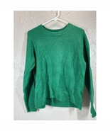 H&amp;M Crewneck Pullover Green Wool Blend Knit Sweater Womens Size XS - $32.95