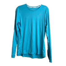 Nike Running Shirt Women&#39;s Size XL Blue Dri-Fit Crewneck Pullover Long S... - $17.76