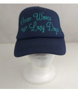 Ocean Waves Lazy Days Women&#39;s Mesh Back Embroidered Snapback Baseball Cap - $257.11 MXN