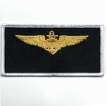 4&quot; Navy VA-35 Pilot Name Tag Black Panthers Military Wings Embroidered Patch - £27.32 GBP
