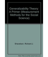 Generalizability Theory: A Primer (Measurement Methods for the Social Sc... - £73.65 GBP