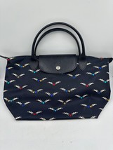 Longchamp Le Pliage Nylon Horse Wing Print Small Tote Bag Navy Hand Bag - £52.98 GBP