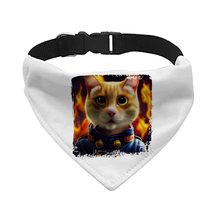 Cute Cat Print Pet Bandana Collar - Cat Scarf Collar - Colorful Design Dog Banda - £13.23 GBP