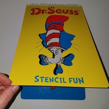 Dr. Seuss Stencil Fun Spiral Board Book Cat In Hat Sam-I-Am Grinch Fox Thing 1 2 - £6.55 GBP