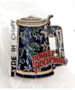 Planet Hollywood Munich Beer Stein Mug Stars Pin Germany Restaurant Coll... - $19.17 CAD